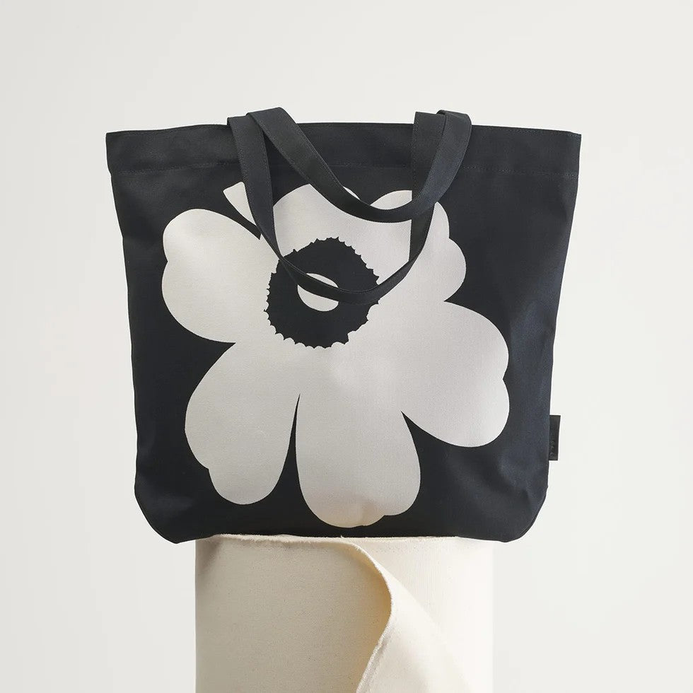 Heavyweight Washable Cotton Canvas Floral Print Daily Tote Bag