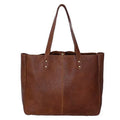 Full-Grain Buffalo Leather Large Capacity Laptop Tote Shoulder Bag