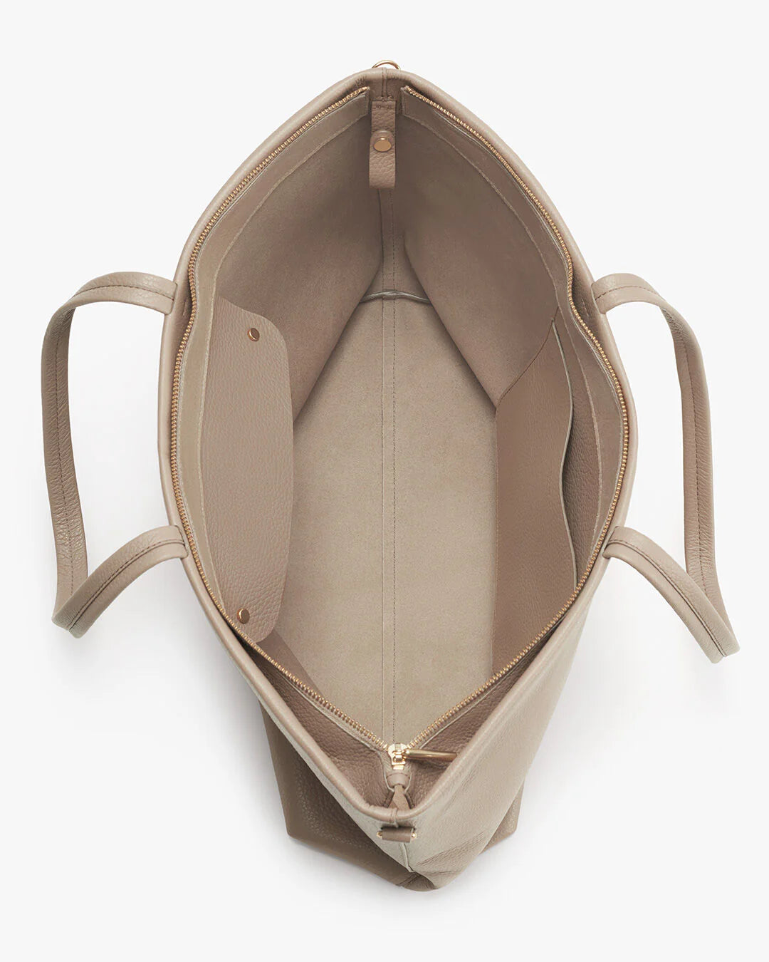 Lightweight Leather Hidden Zipper Small Tote Shoulder Bag