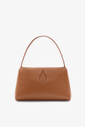 Structured Grained Calfskin Teardrop Cutout Minimal Shoulder Leather Bag